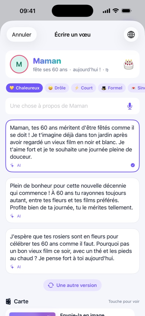 Tu auras quelque chose à dire.